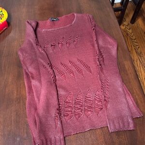 Women's Burgundy Sweater